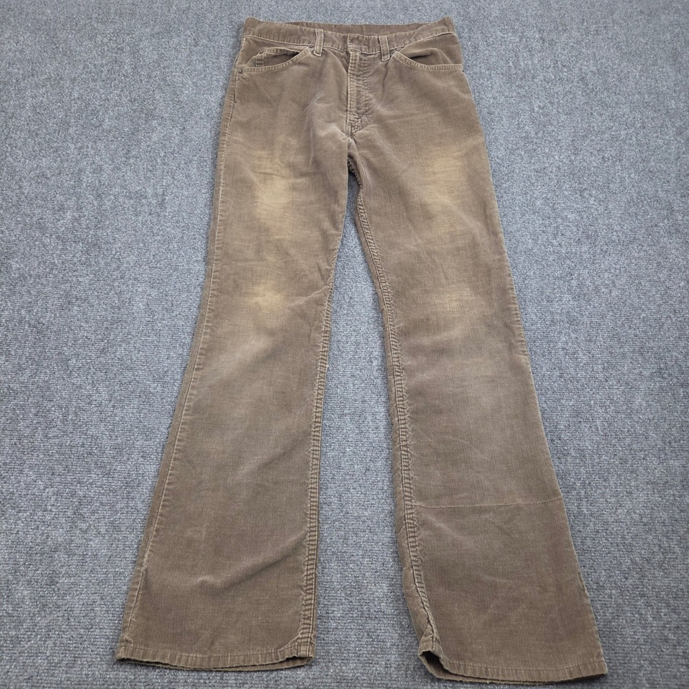 Vintage Levis 517 Corduroy Pants Mens 31x33 Brown Bootcut 70s Retro Made in USA